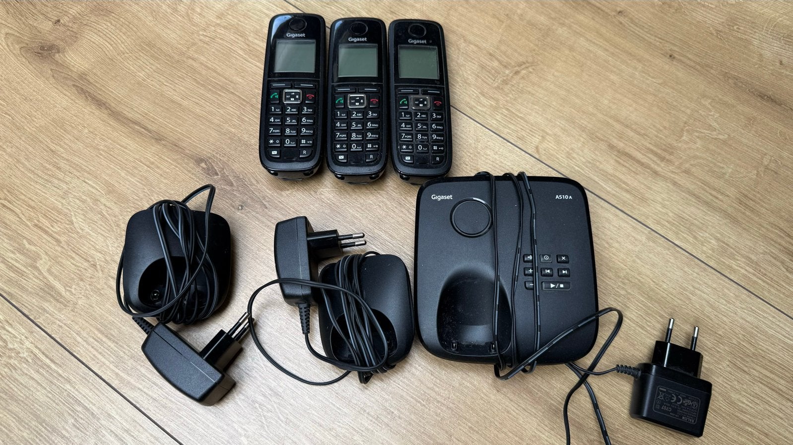 Siemens Gigaset AS510A DECT telefoon met 3 handsets, Ophalen of Verzenden, Gebruikt, 3 handsets