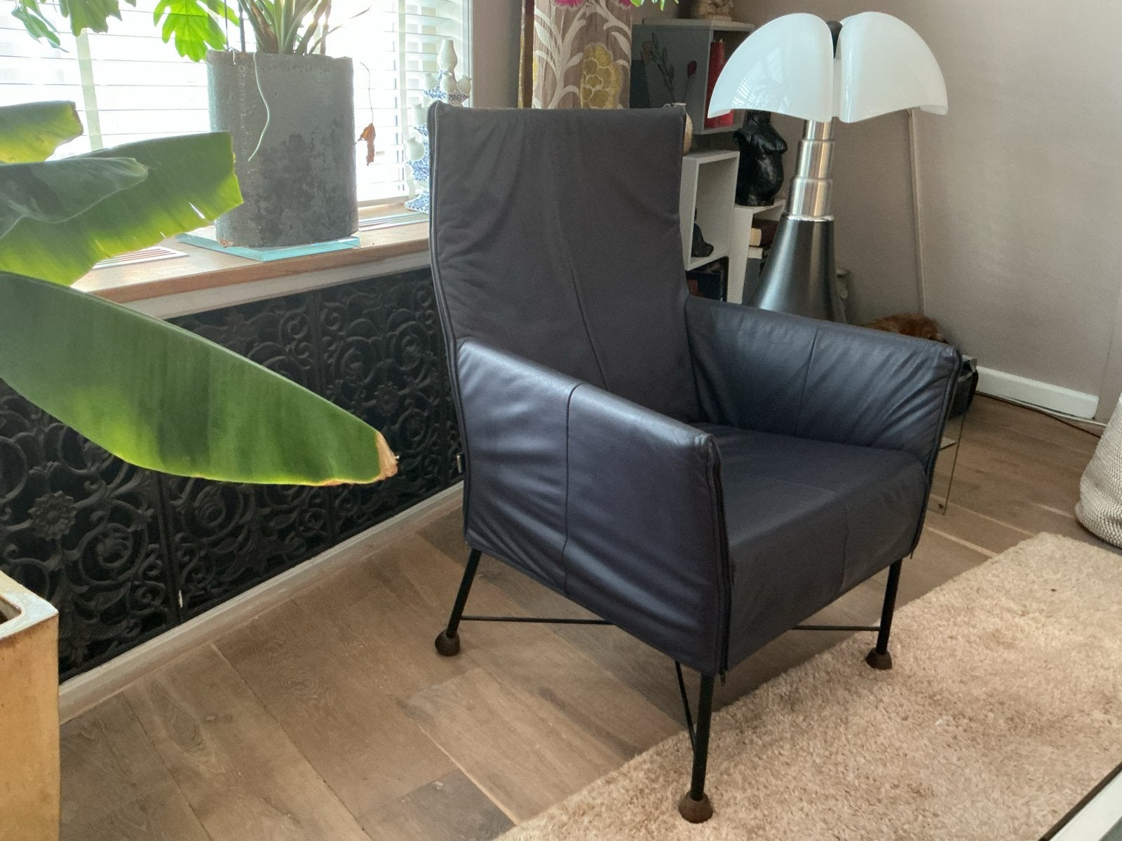 Montis Charly Fauteuil - Taupe Leer ALS NIEUW, Ophalen, Zo goed als nieuw, Leer, 75 tot 100 cm