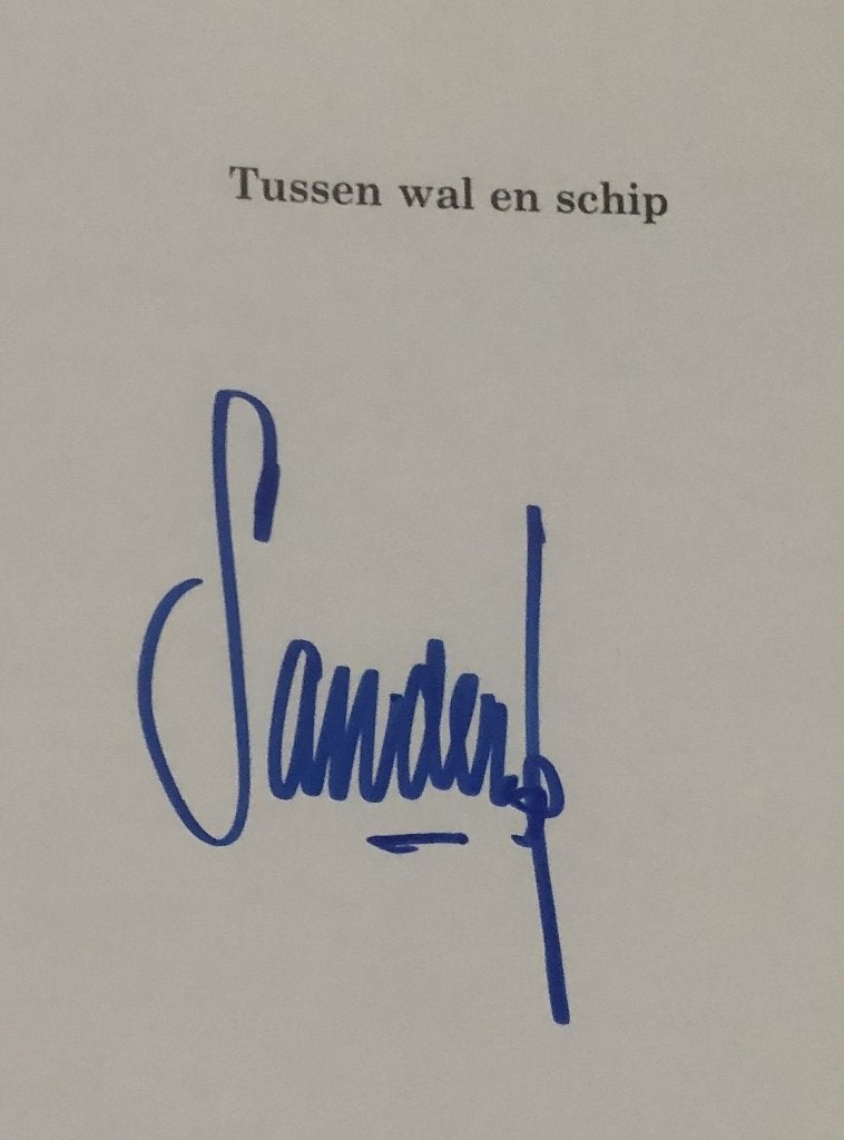 JAN SANDERS - TUSSEN WAL EN SCHIP - GESIGNEERD - HARDCOVER, Eén stripboek, Ophalen of Verzenden, Zo goed als nieuw