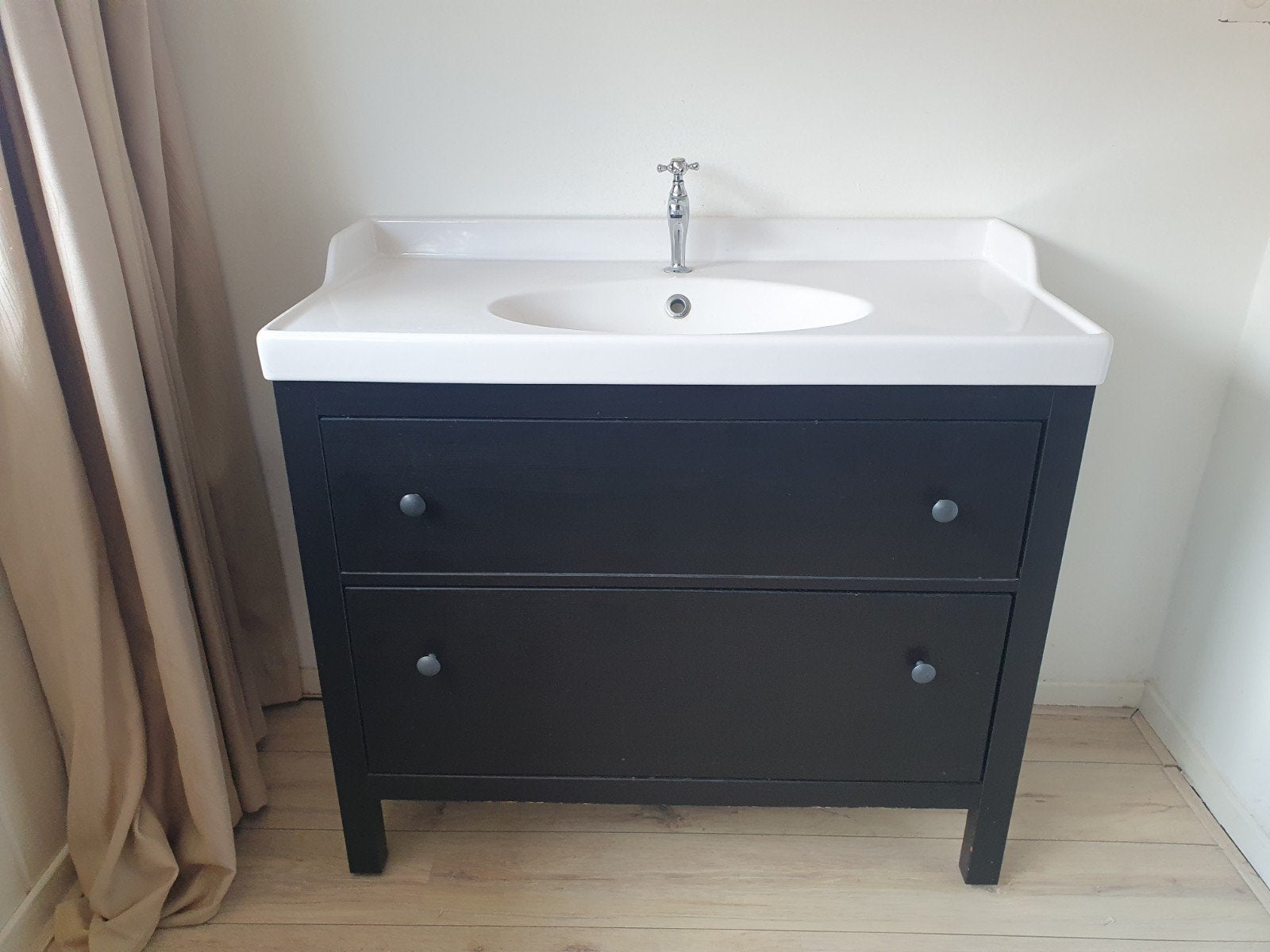 Ikea wastafelkast 102x49x69 cm + Hemnes stellingkast, Ophalen, Gebruikt, 100 tot 150 cm, 25 tot 50 cm