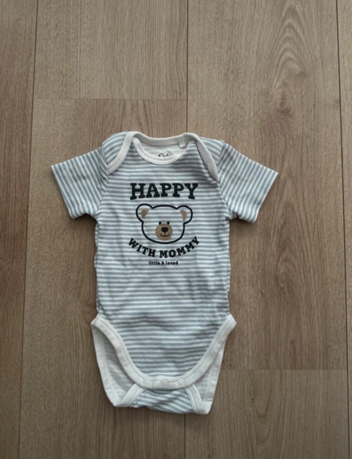 C&A Romper maat 62 100% katoen 'Happy with Mommy', Kinderen en Baby's, Babykleding | Maat 62, Ophalen of Verzenden, Gebruikt, Jongetje of Meisje