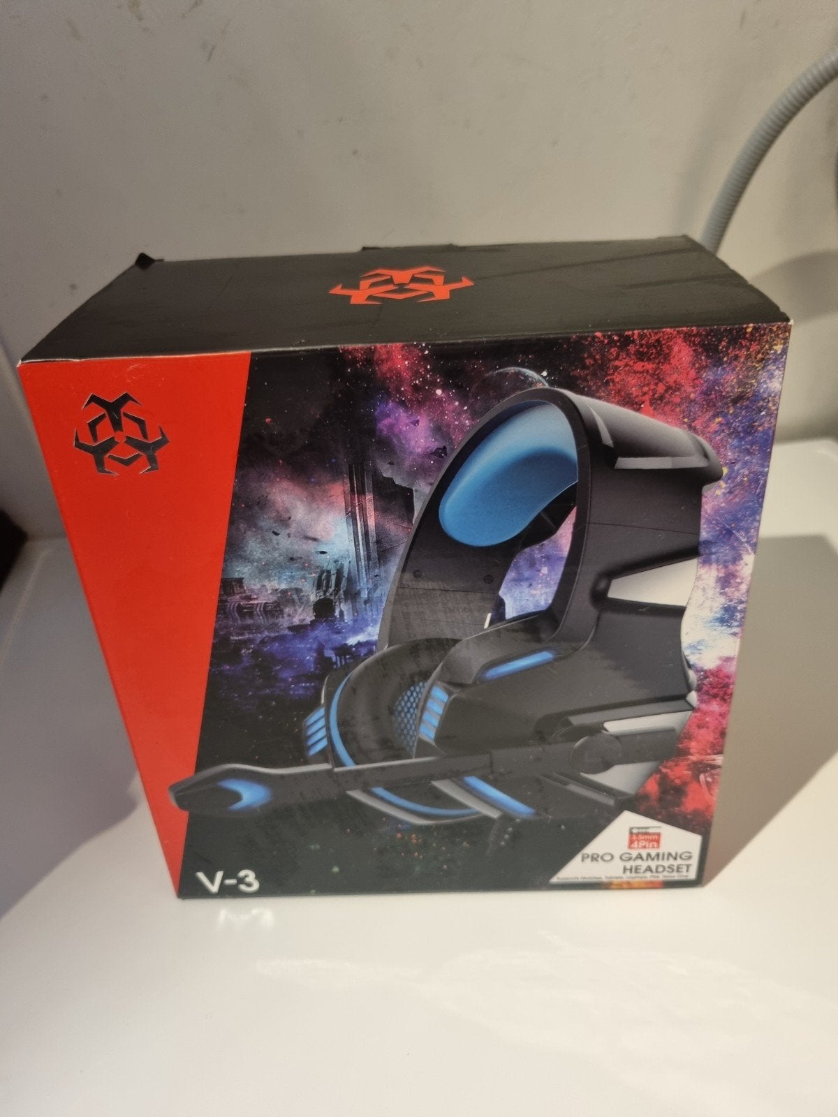 V-3 Pro Gaming Headset - Zwart/Blauw, Audio, Tv en Foto, Koptelefoons, Verzenden, Nieuw, Gaming, Blauw