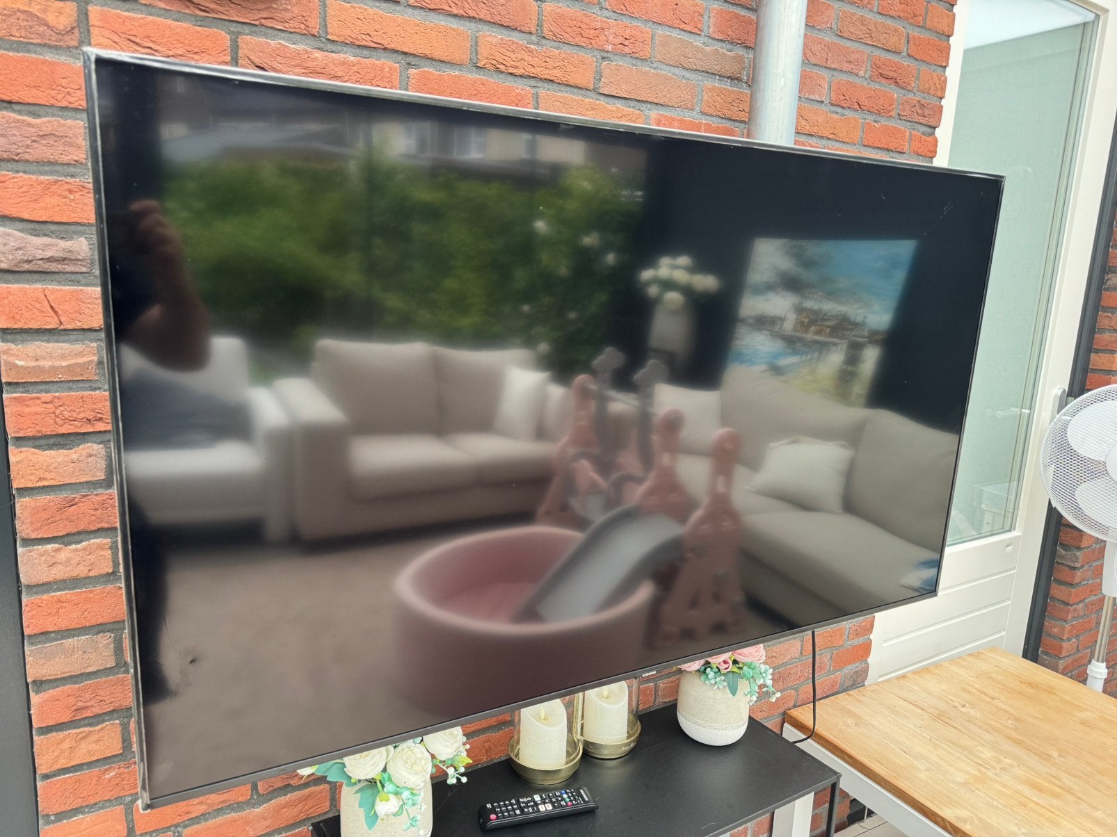 Samsung  55” UE55TU7020WXXN DEFECT in het scherm, Ophalen, Gebruikt, 50 Hz, LCD