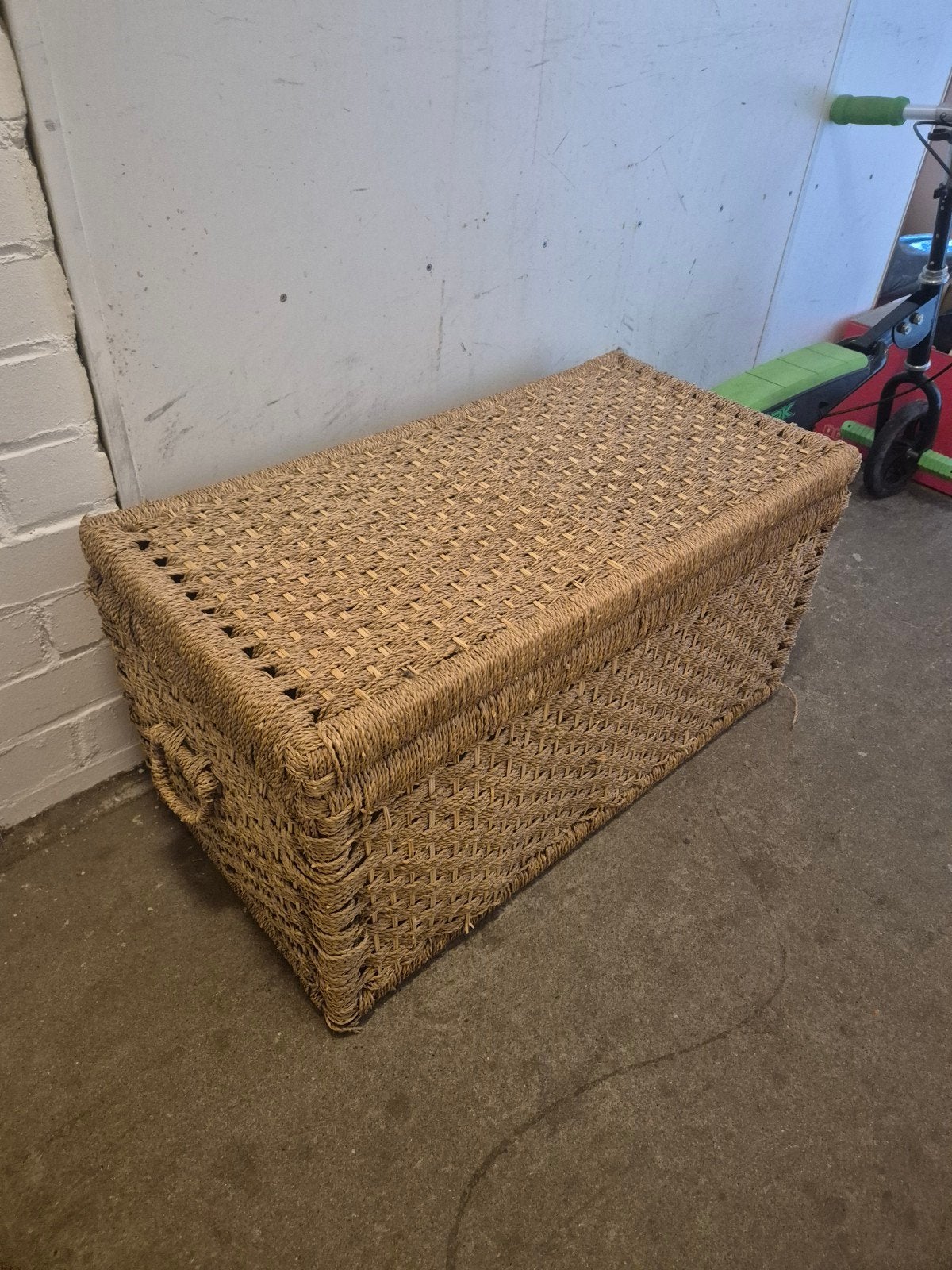 Gevlochten opbergkist van zeegras, Huis en Inrichting, Woonaccessoires | Kisten, Ophalen, 50 tot 100 cm, Minder dan 50 cm, 5 – 50