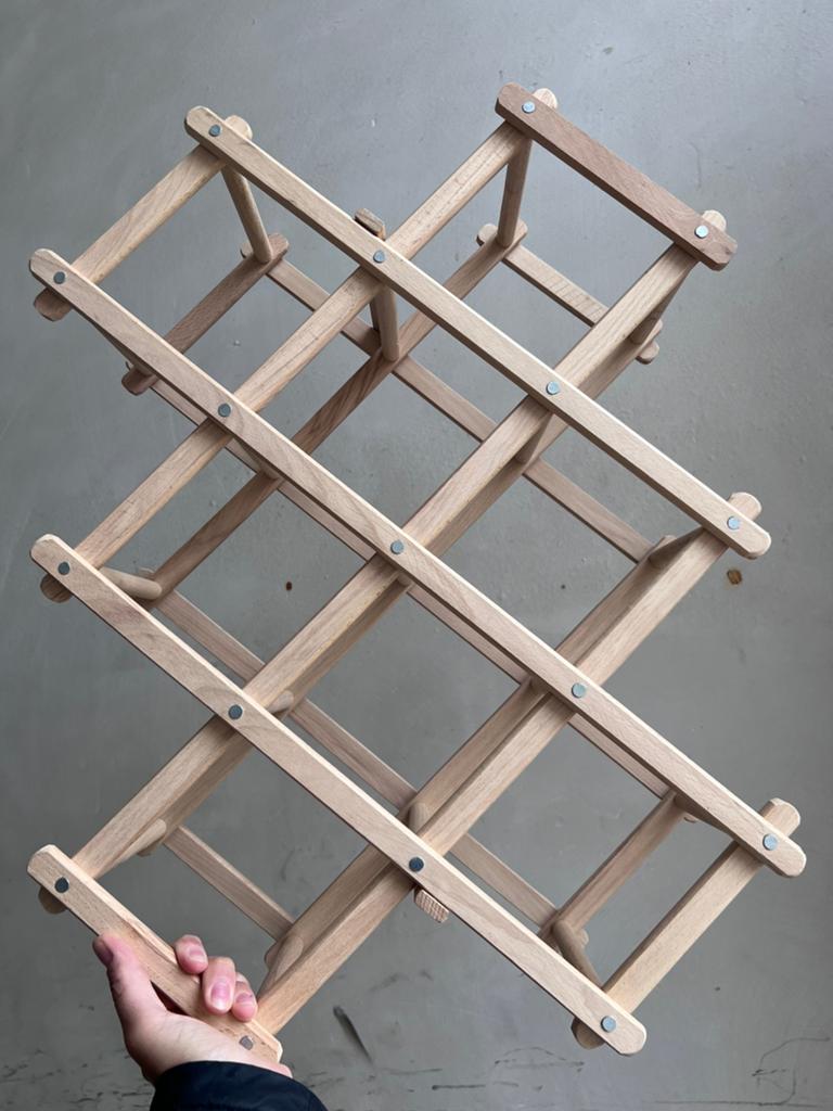 Opvouwbare flessenhouder/foldable bottle holder, Ophalen, Hout, Minder dan 50 cm, Minder dan 5 flessen