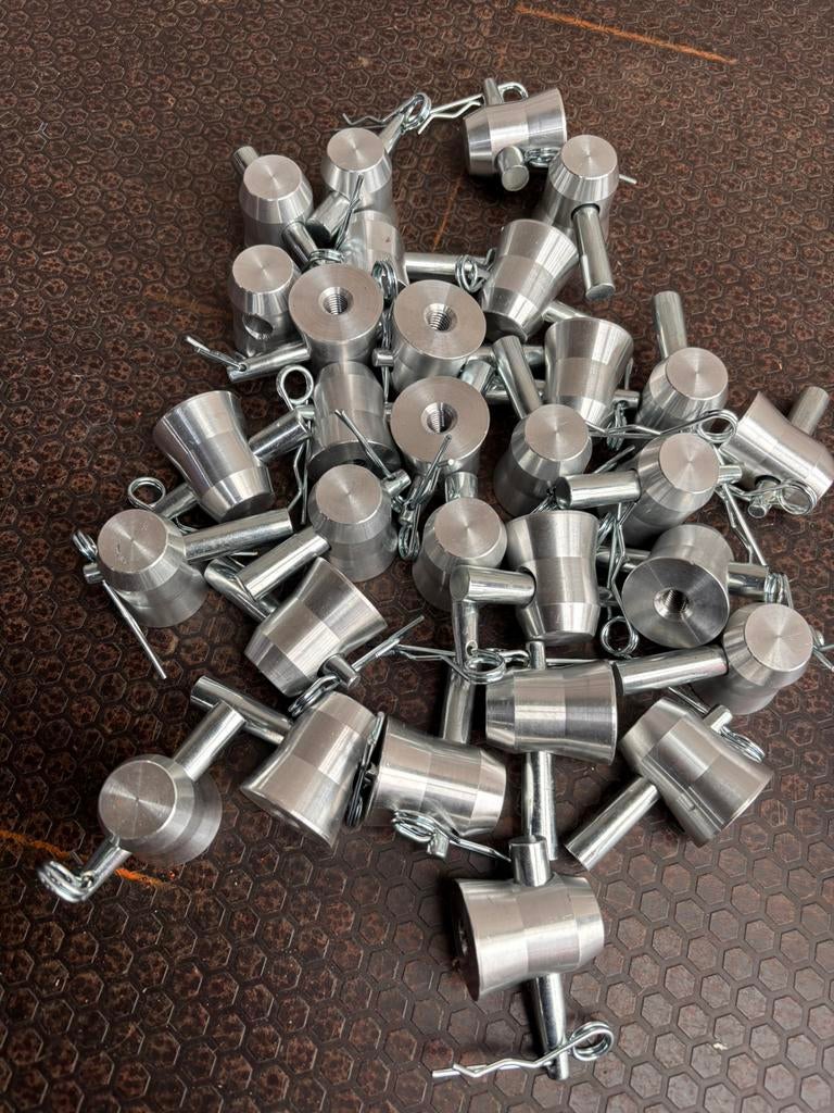 50x Half conische koppeling Eurotruss/Global Truss, Overige typen, Onbekend, Ophalen of Verzenden, Onbekend