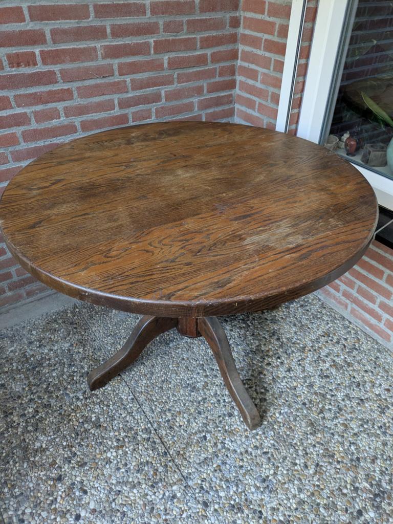 Gratis Vol eiken eetkamertafel, Ophalen