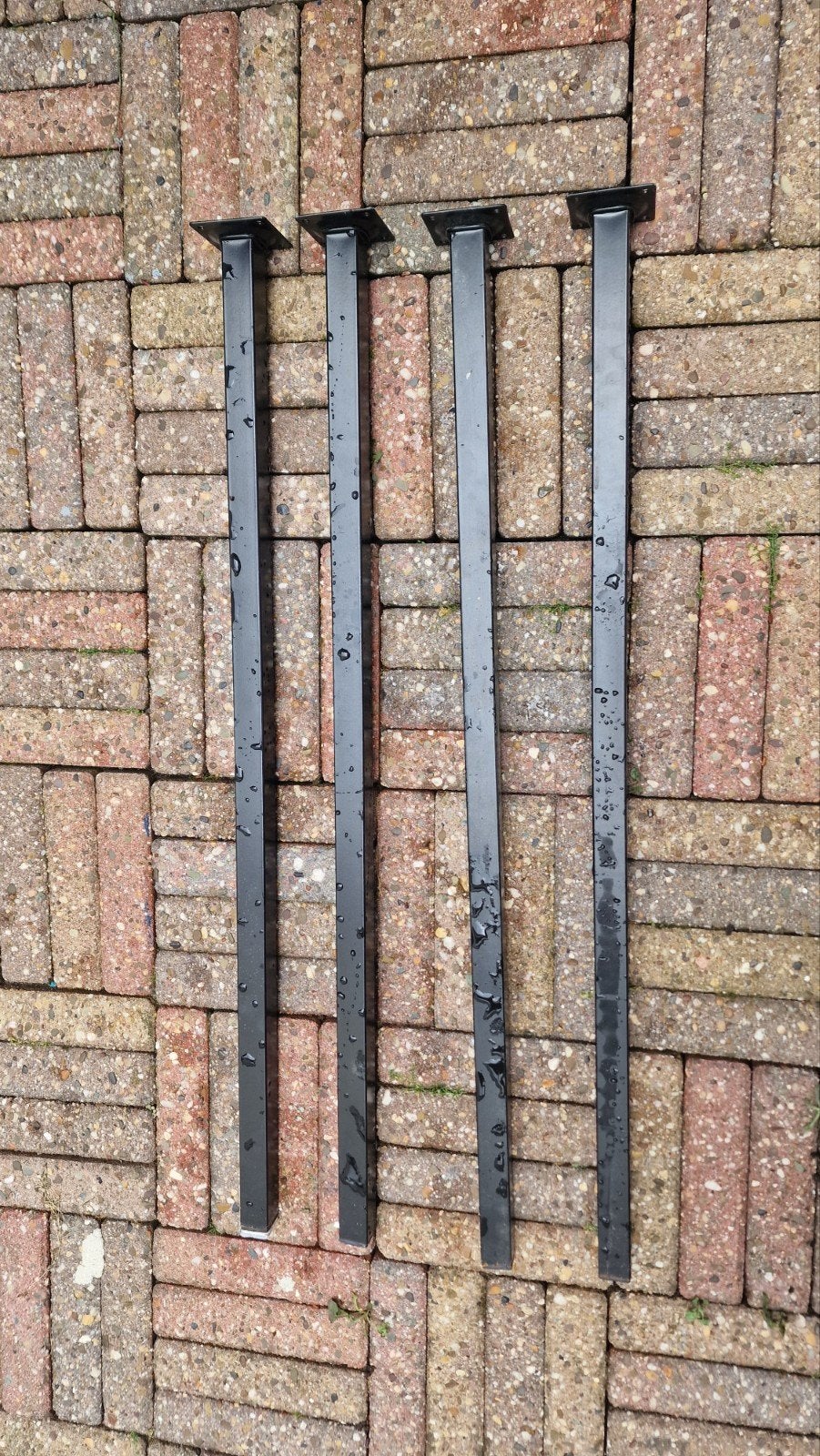 Set van 4 metalen tafelpoten 80 cm, Ophalen