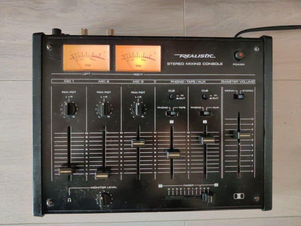 Vintage Realistic mengpaneel, Muziek en Instrumenten, Mengpanelen, Ophalen, Gebruikt, Minder dan 5 kanalen