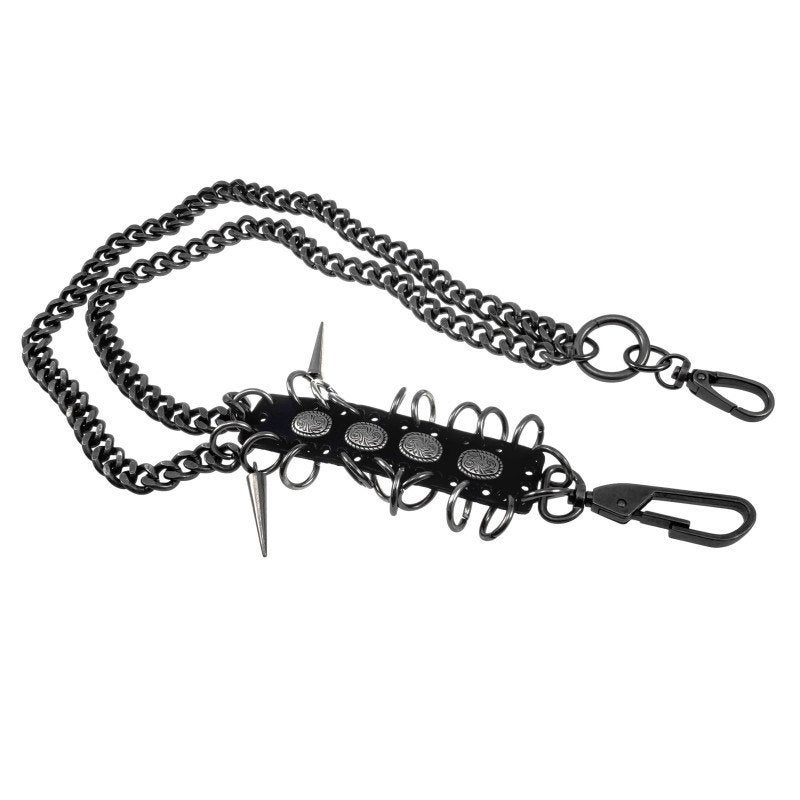 Portemonneeketting Punk Stijl met Studs Spikes Sleutelhanger, Birgitta-Gracht 33, 6465 EL Kerkrade, Nederland, Verzenden, Overige typen