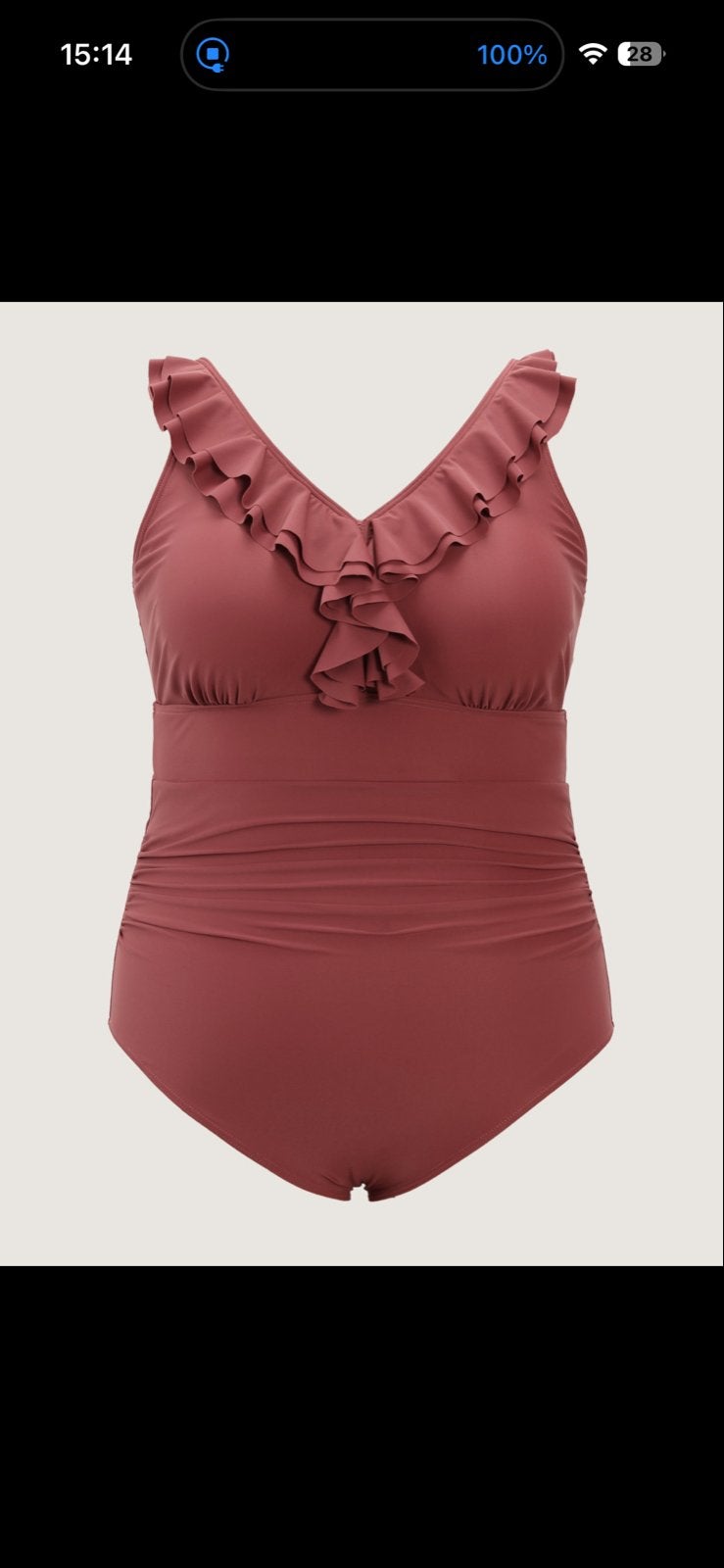 Nieuw badpak met ruches, maat 52-54, Kleding | Dames, Ophalen of Verzenden, Nieuw, Rood, Badpak