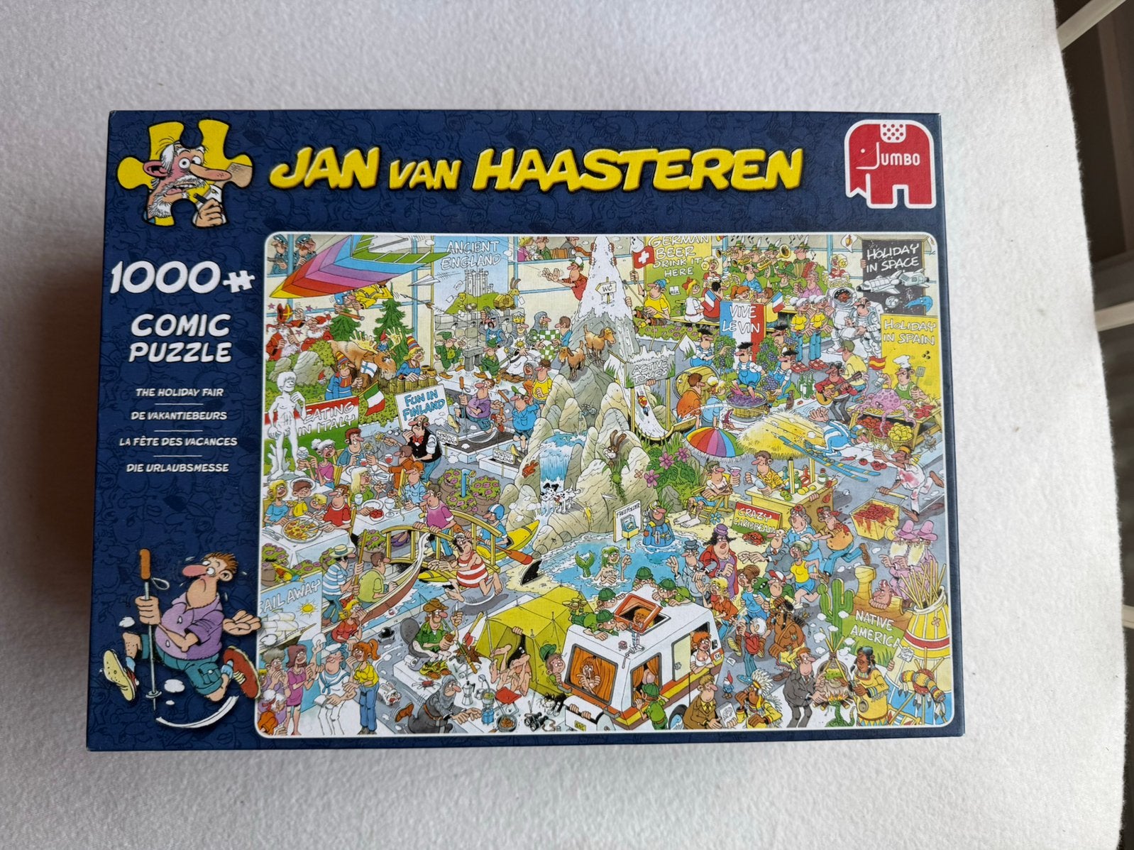 Jan van Haasteren puzzel, de vakantiebeurs, Ophalen of Verzenden, 500 t/m 1500 stukjes, Zo goed als nieuw