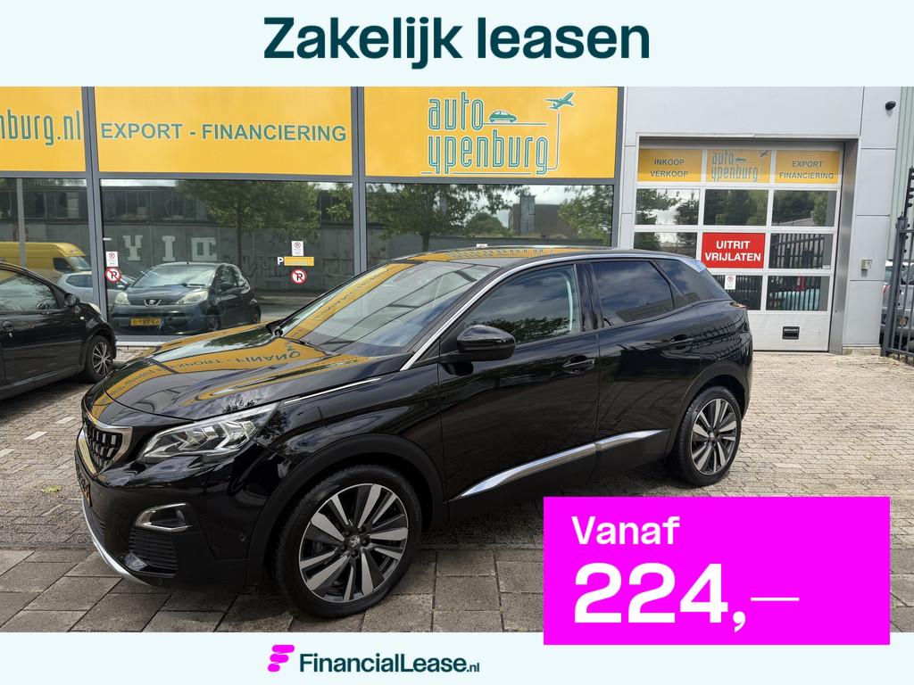 Peugeot 3008 1.2 PureTech Blue Lease Premium * 124.996 Km *, Gebruikt, 1199 cc, Leder en Stof, Zwart