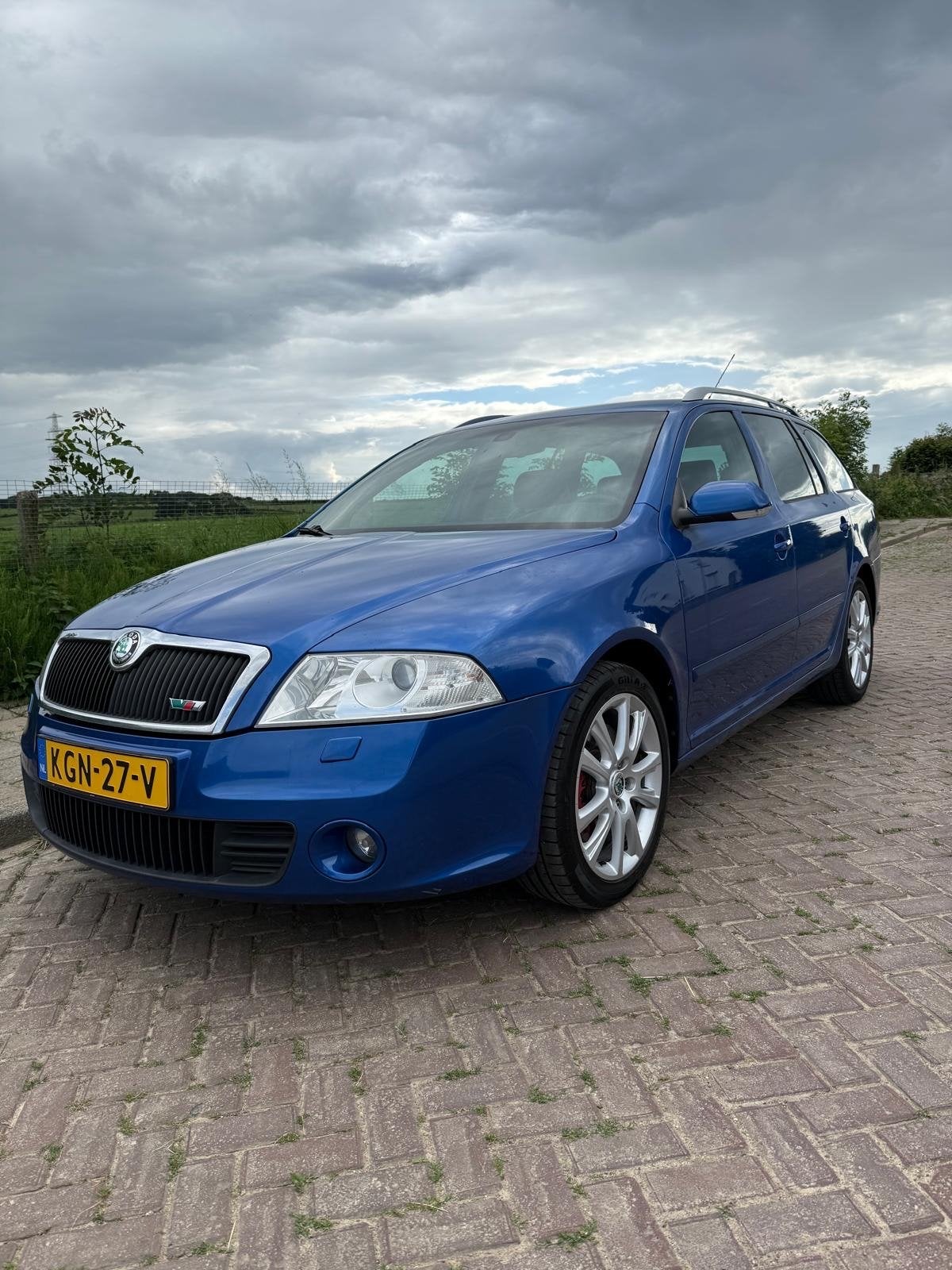 Skoda Octavia 2.0 TDI vRS 2008 Blauw / nieuwe motor, Auto's, Skoda, Voorwielaandrijving, Blauw, Stationwagon, Particulier