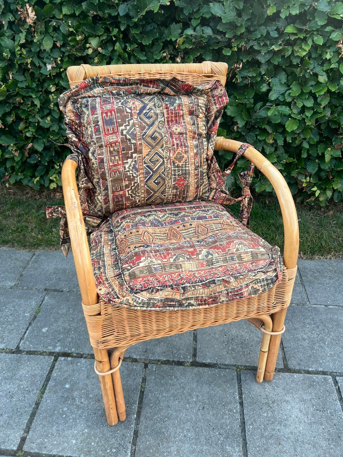 Te Koop : Rieten Stoel Fauteuil Riet Rotan Relax Stoel, Ophalen, Gebruikt, Bruin, Riet of Rotan