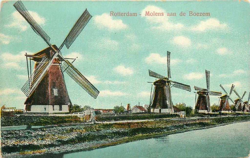 701-109-049 Rotterdam Molens aan de Boezem, Verzenden, Voor 1920, Zuid-Holland