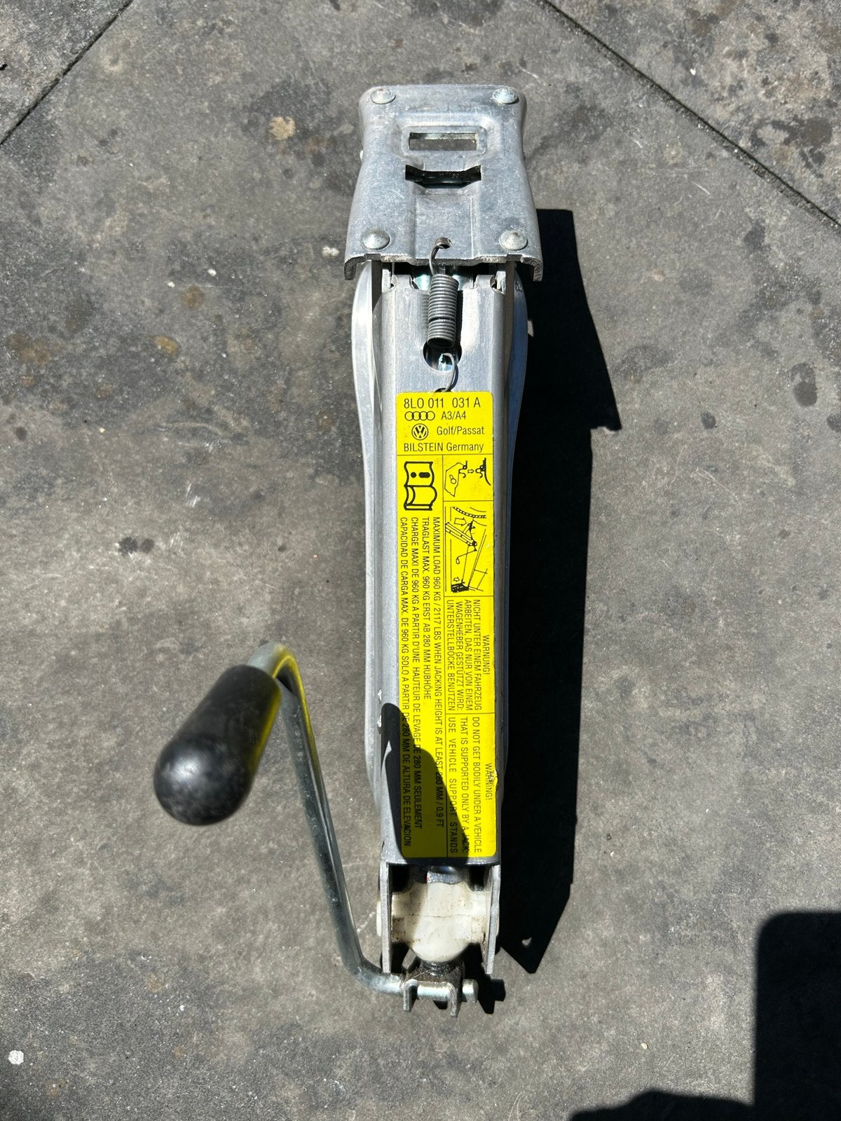 Krik 8L0011031A voor Audi A3/A4 en VW Golf/Passat, Auto diversen, Krikken, Verzenden, Gebruikt, Mechanisch, Schaarkrik
