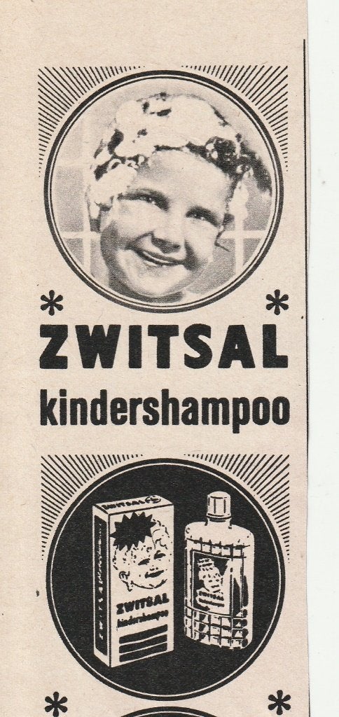 Retro reclame 1964 Zwitsal shampoo prikt niet in de oogjes, Verzenden, Overige typen