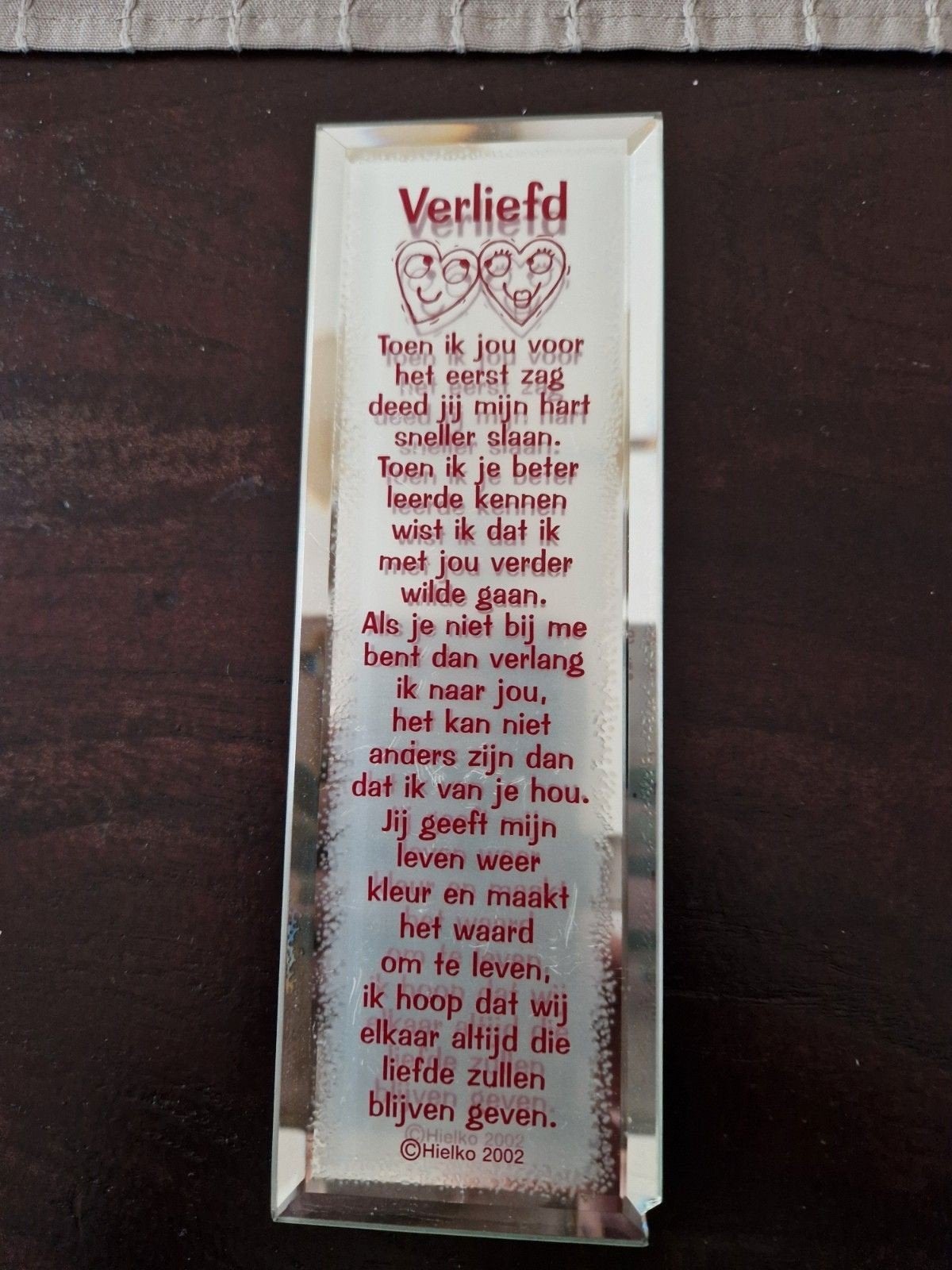klein  spiegeltje met lieve , leuke tekst, Ophalen of Verzenden