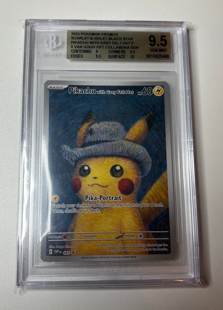 Pikachu Van Gogh (Grey Felt Hat) BGS 9.5, Ophalen of Verzenden, Nieuw, Losse kaart