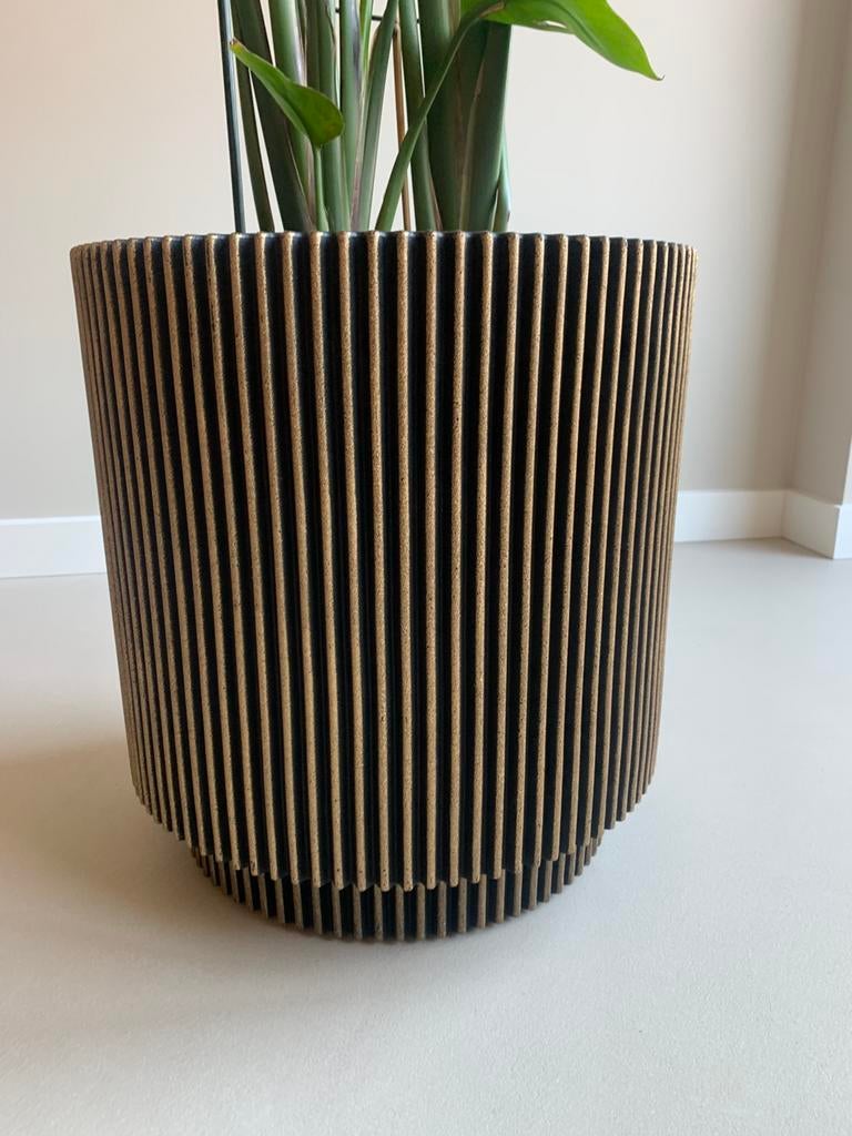 Capi Europe Groove bloempot – Ø43,5 x H46 cm, Tuin en Terras, Bloempotten, Ophalen, Kunststof, 40 cm of meer, Rond