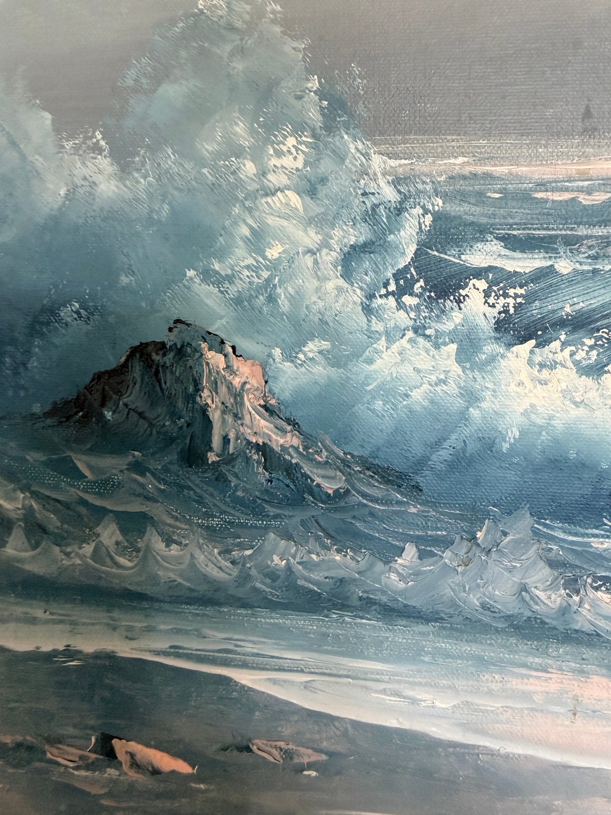 Origineel olieverfschilderij –  Cumming – 60x50cm, Landschap, Ophalen of Verzenden, Textiel, Gesigneerd