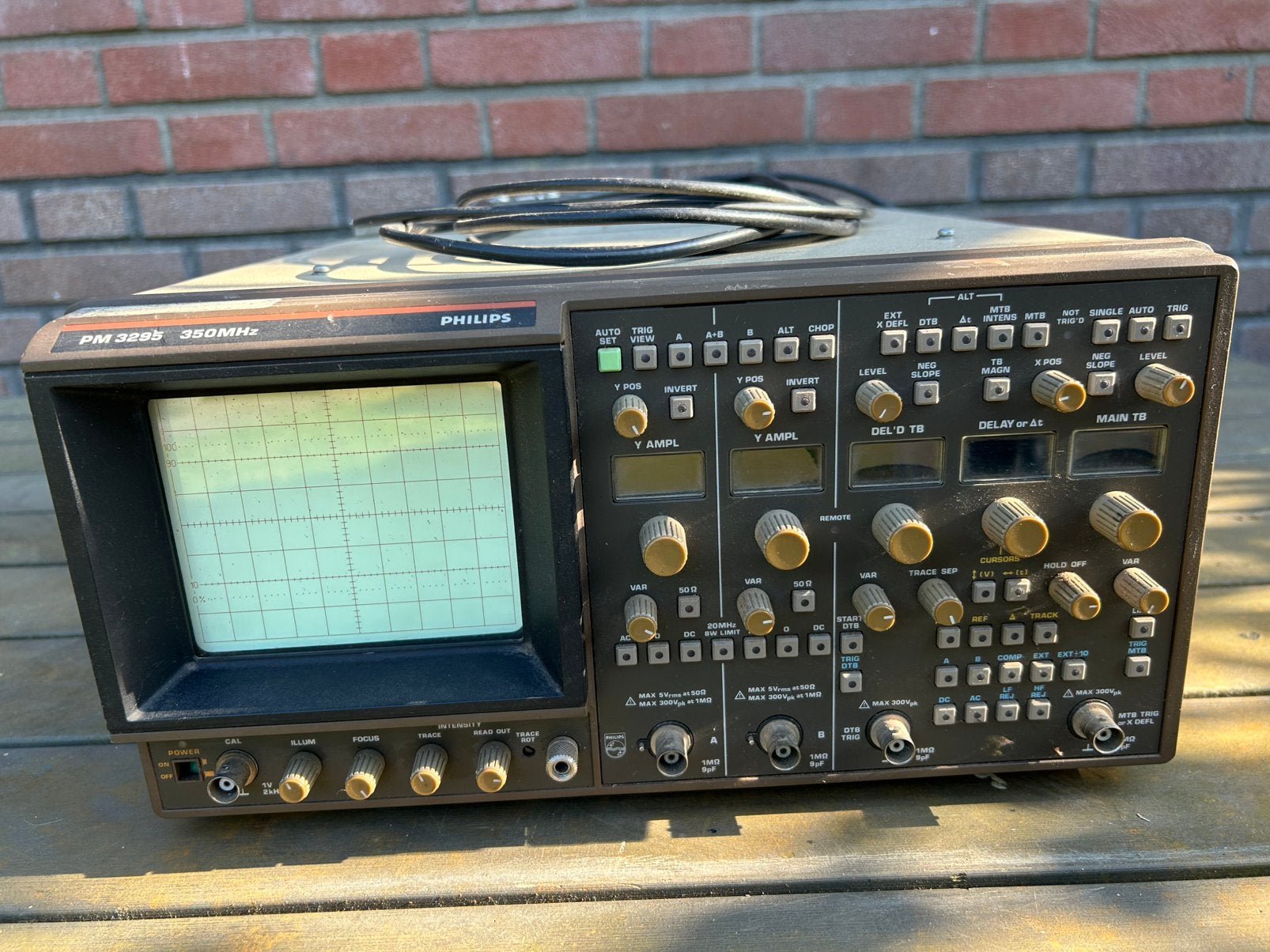 Philips oscilloscoop PM 3295  350 MHz, Ophalen, Gebruikt, Elektriciteit