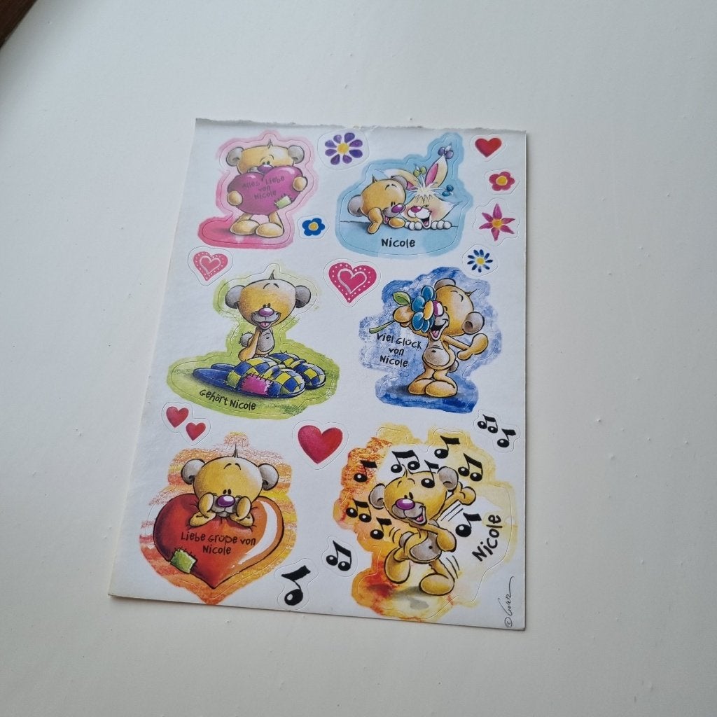 Stickervel uit naambllok, Ophalen of Verzenden, Diddl, Zo goed als nieuw, Papier, Kaart of Schrift