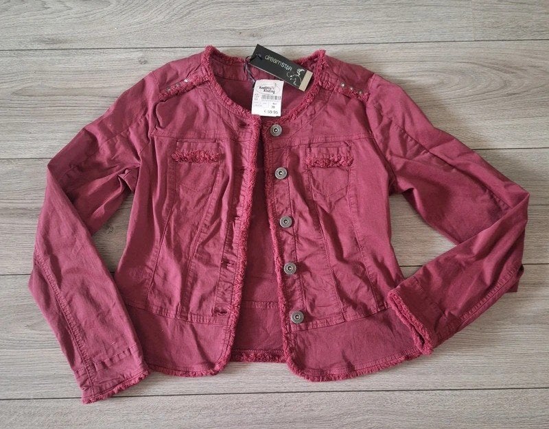 Dreamstar zomerjasje maat M 38 nieuw rood katoen, Kleding | Dames, Jassen | Zomer, Maat 38/40 (M), Dreamstar, Nieuw, Ophalen of Verzenden