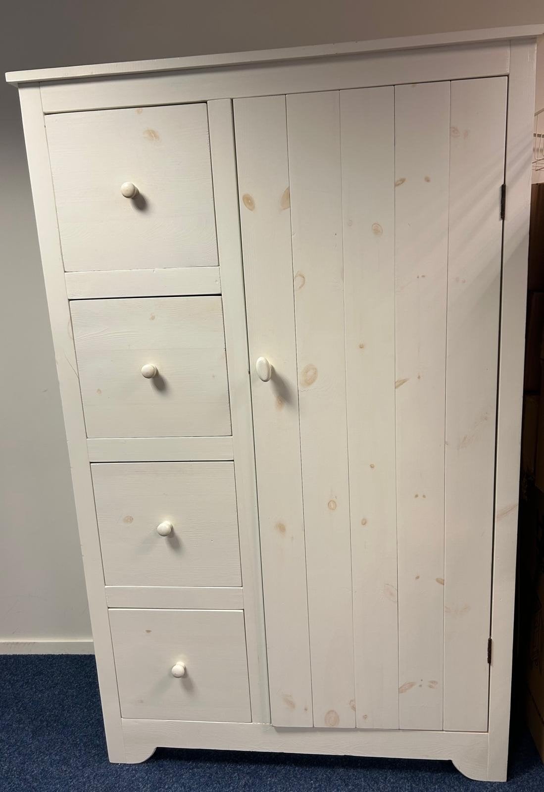 Mooie witte massief houten kast, Ophalen, Gebruikt
