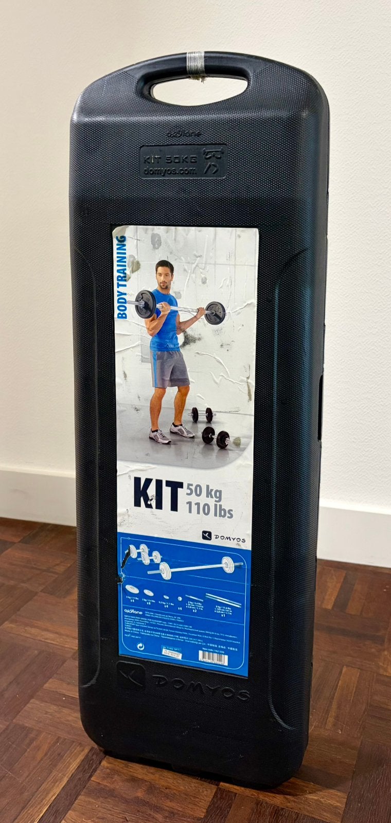 Halterset 50kg voor krachttraining, Sport en Fitness, Fitnessmaterialen, Ophalen, Zo goed als nieuw, Halterset