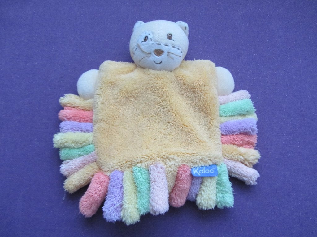 KALOO Knuffeldoekje HANDPOPJE POES. GEEL **Nieuw**, Kinderen en Baby's, Geel, Nieuw, Ophalen of Verzenden, Met label