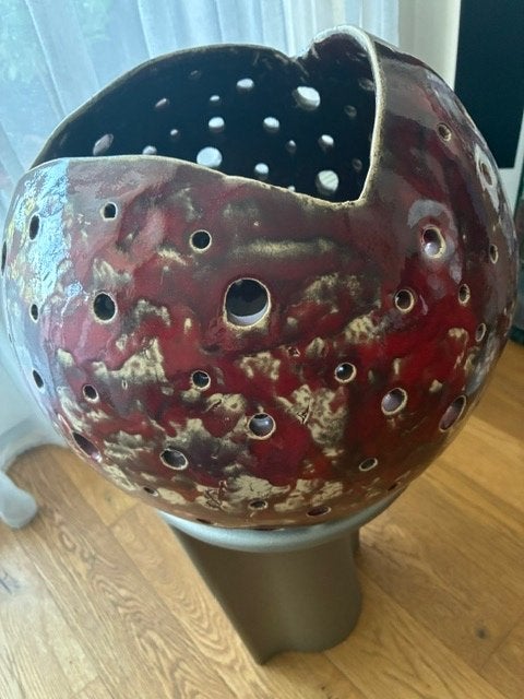 aardewerk vaas/bloempot, Rond, Nieuw, Minder dan 40 cm, Balkon