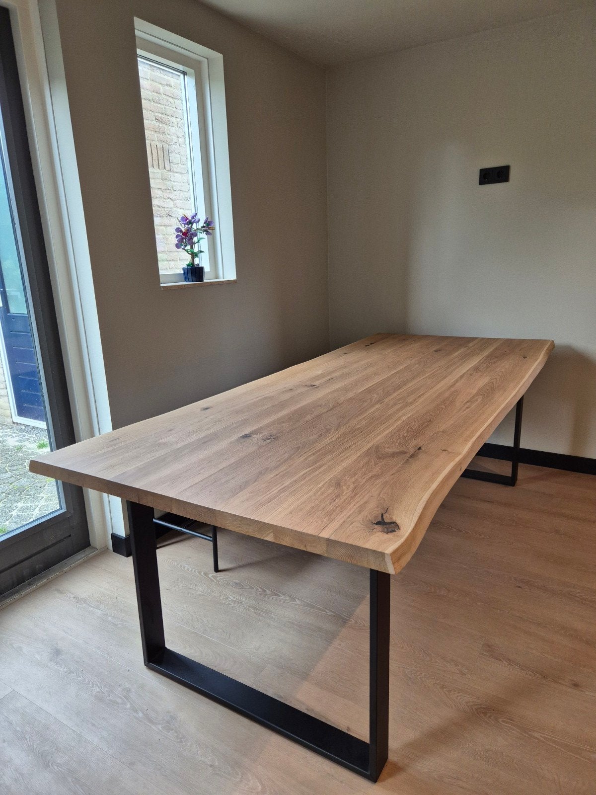 Massief Eiken Boomstamtafel 240x100 - Nieuwstaat, Ophalen, 100 tot 150 cm, Eikenhout, 200 cm of meer