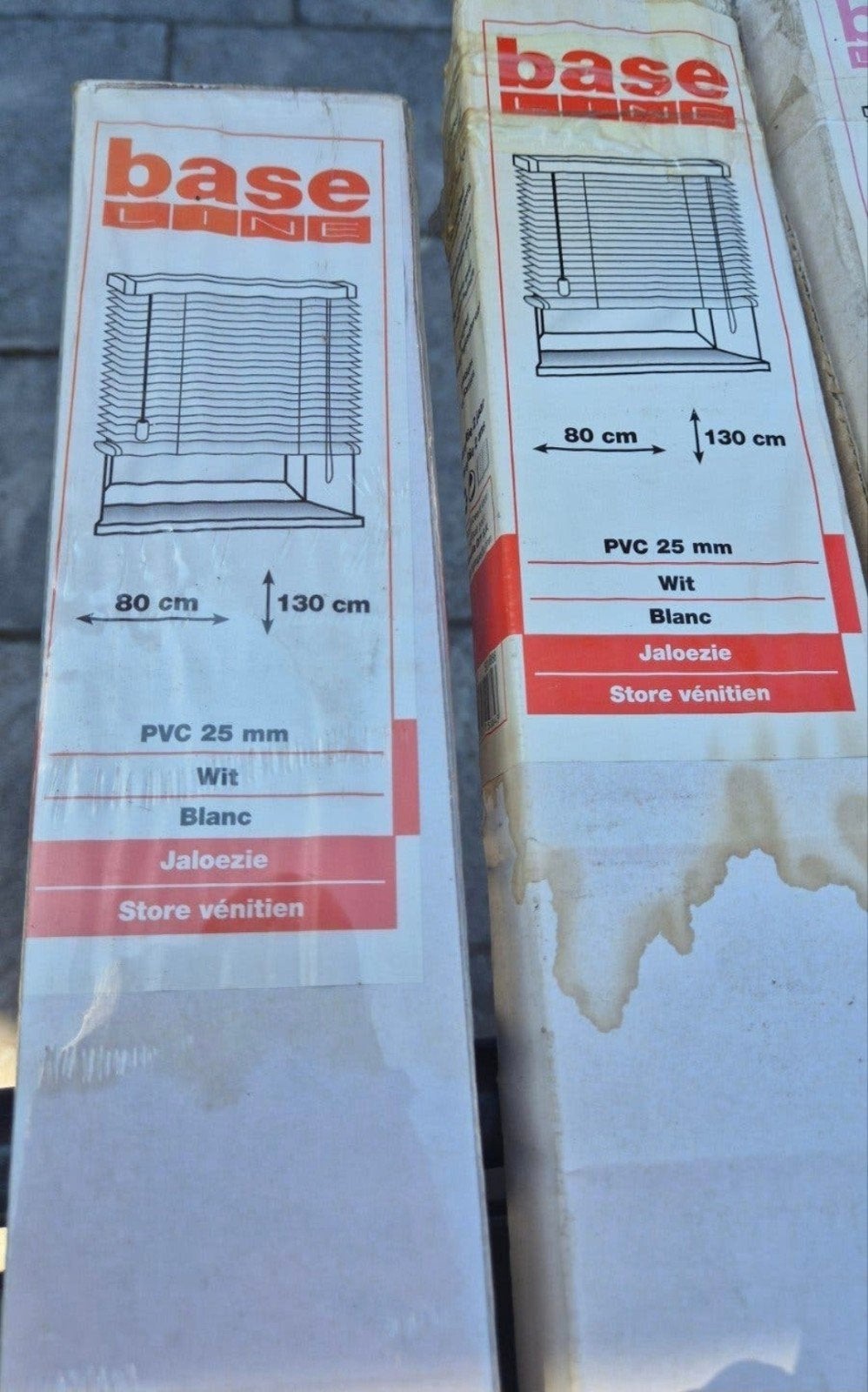 2x Base Line Jaloesie Wit PVC 80x130 cm, Ophalen, Jaloezie, Overige merken, Wit