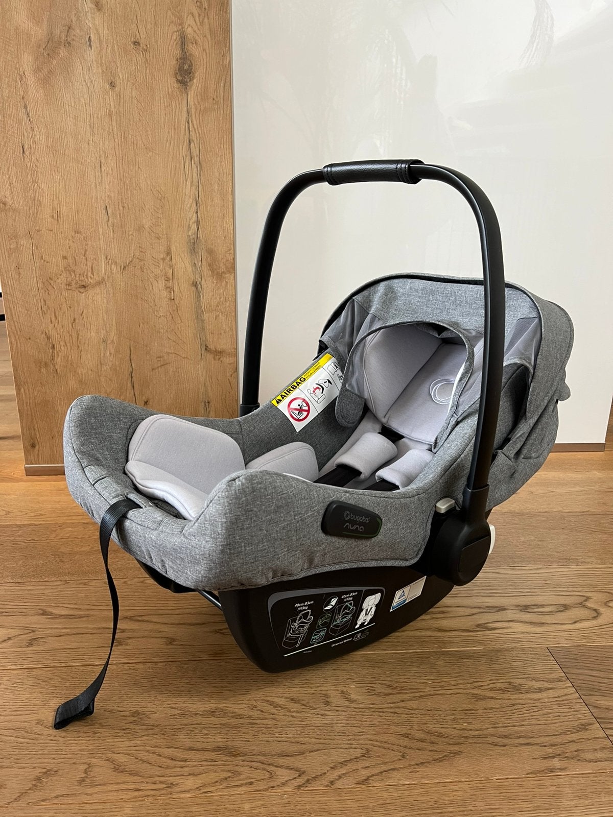 Nuna Bugaboo Turtle Air autostoel + draaibare Isofix base, Gebruikt, Isofix, 0 t/m 13 kg, Ophalen