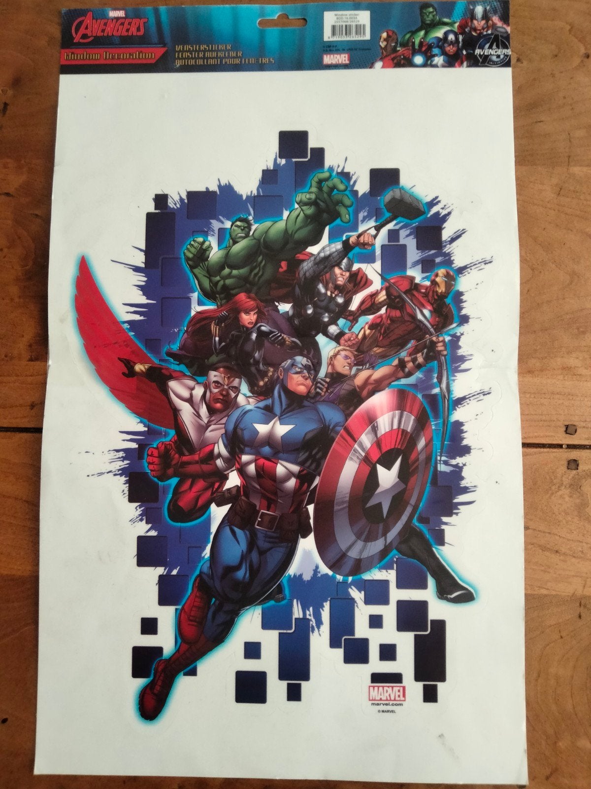 Avengers Muursticker ca 28x38 cm Marvel Superhelden, Verzamelen, Stickers, Ophalen of Verzenden, Zo goed als nieuw, Strip of Tekenfilm
