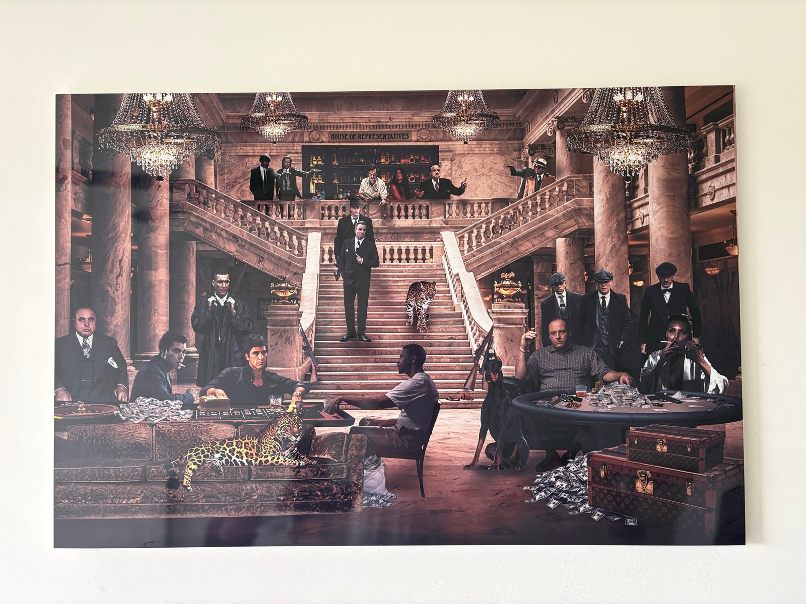 Maffia Plexiglas Schilderij - Iconische Filmfiguren, Film, Kunststof, Print, Ophalen