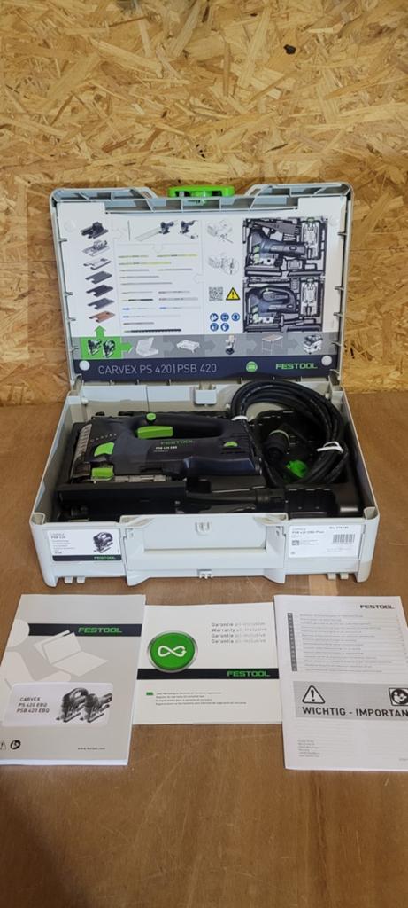 NIEUWE Festool CARVEX PS 420 EBQ Decoupeerzaag in Systainer, Decoupeerzaag, 600 tot 1200 watt, Ophalen of Verzenden, Zo goed als nieuw