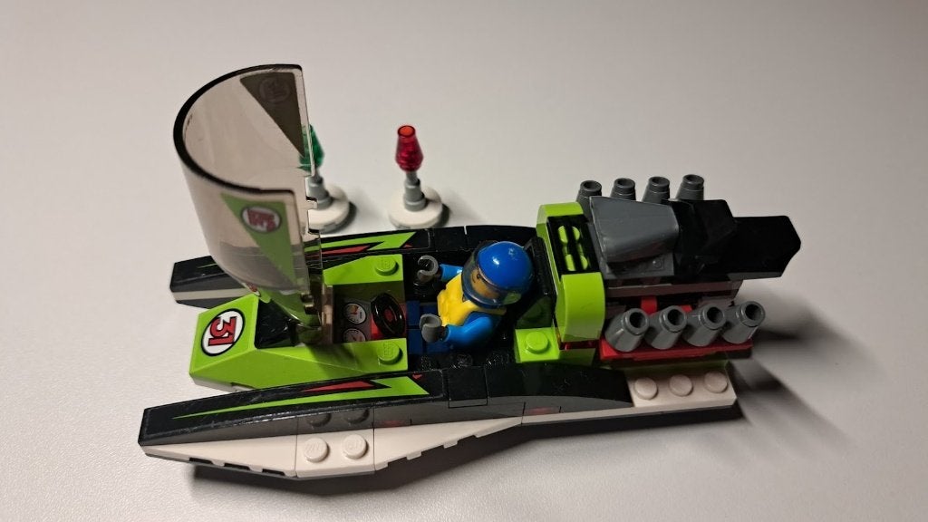 lego raceboot, City, Lego, Ophalen of Verzenden, Complete set