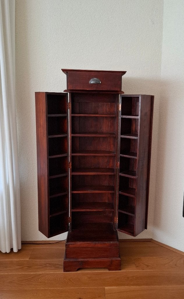 CD kast / Opbergkast / Vakkenkast / Buffetkast teakhout, Huis en Inrichting, Ophalen, Gebruikt