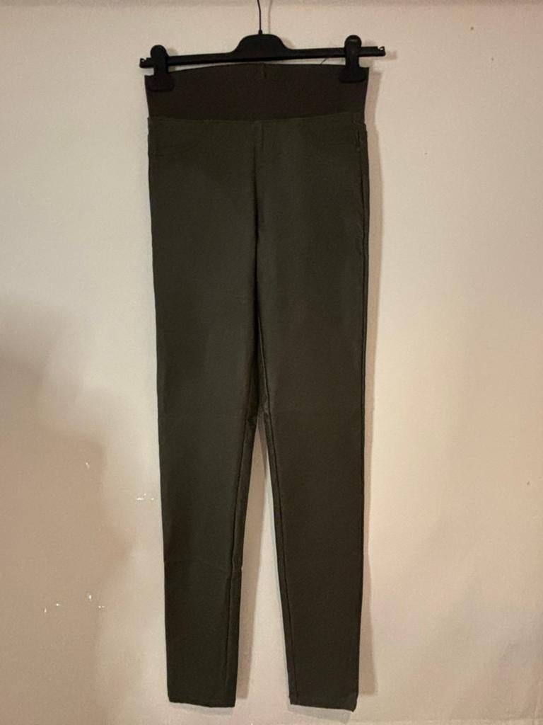 Freequent donkergroen legging broek maat s, Legging, Maat 36/38 (S), Freequent, Ophalen of Verzenden