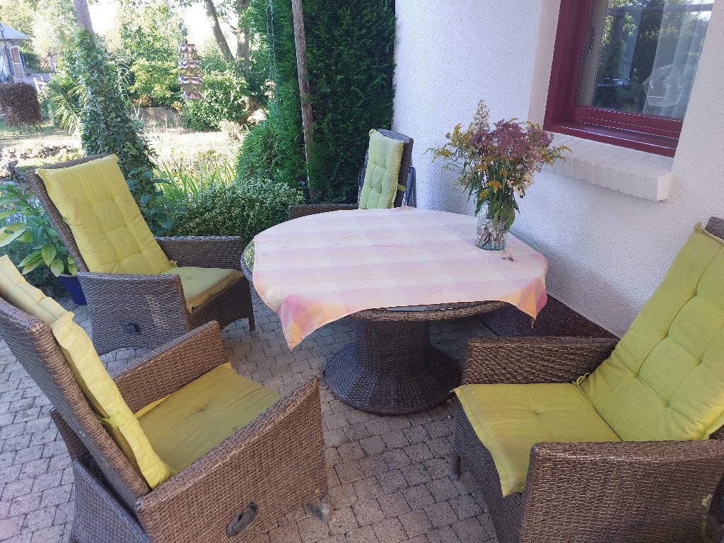 tuinstel, Ophalen, 4 zitplaatsen, Gebruikt, Wicker