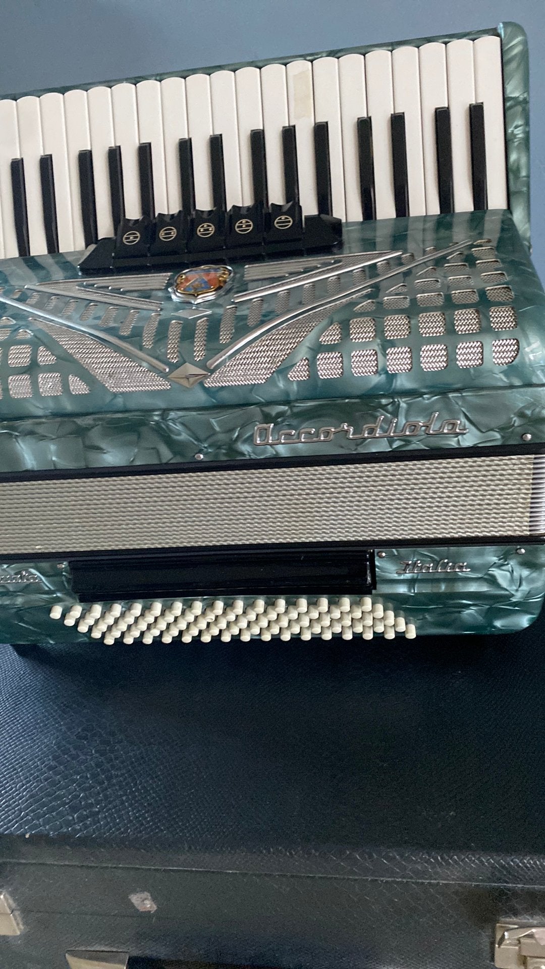 Accordiola te koop, Ophalen, Gebruikt, 80-bas, Met koffer