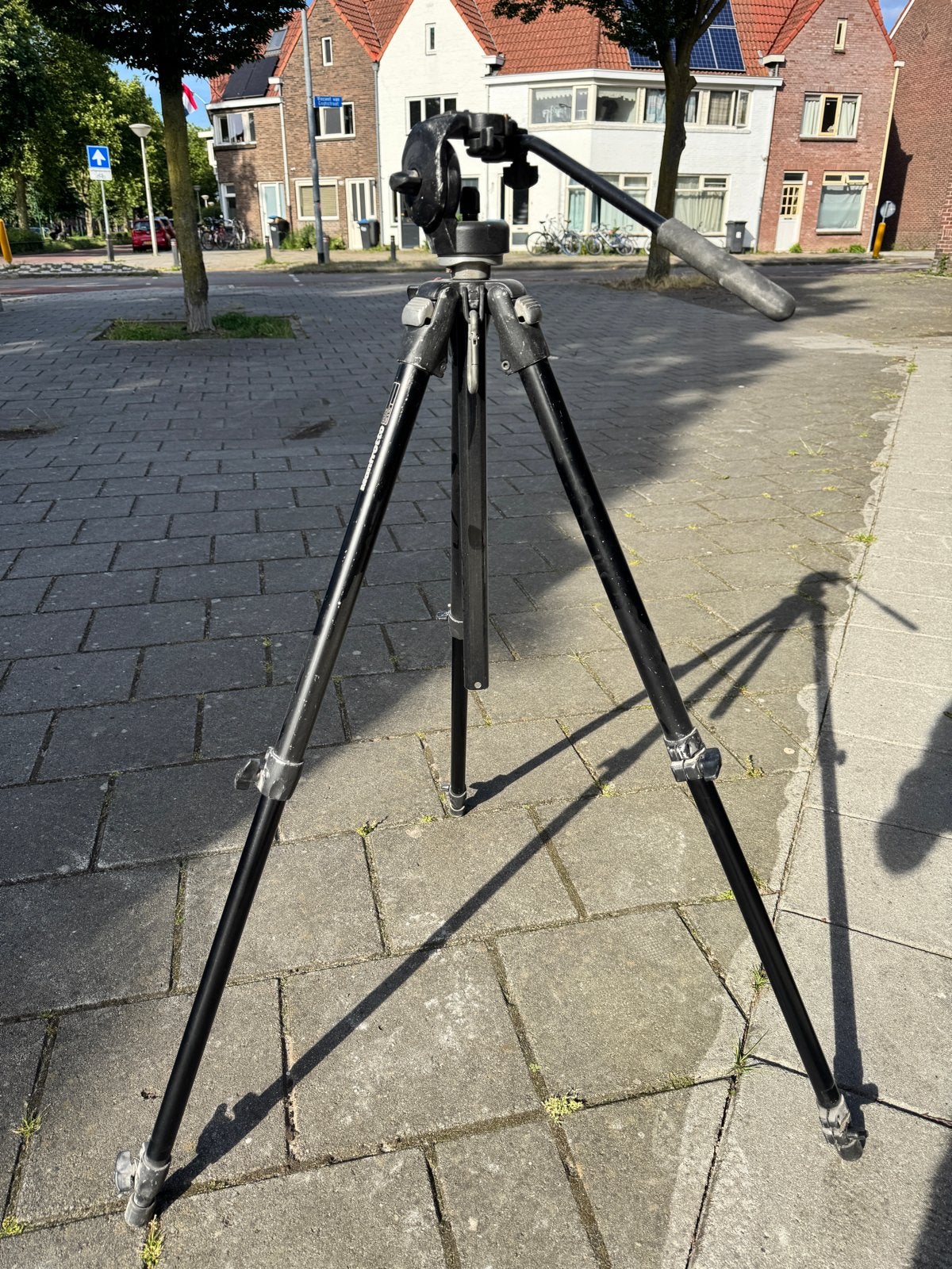 Manfrotto 055DB Statief - Robuust en Betrouwbaar, Ophalen, Gebruikt, 150 tot 175 cm, Driepoot