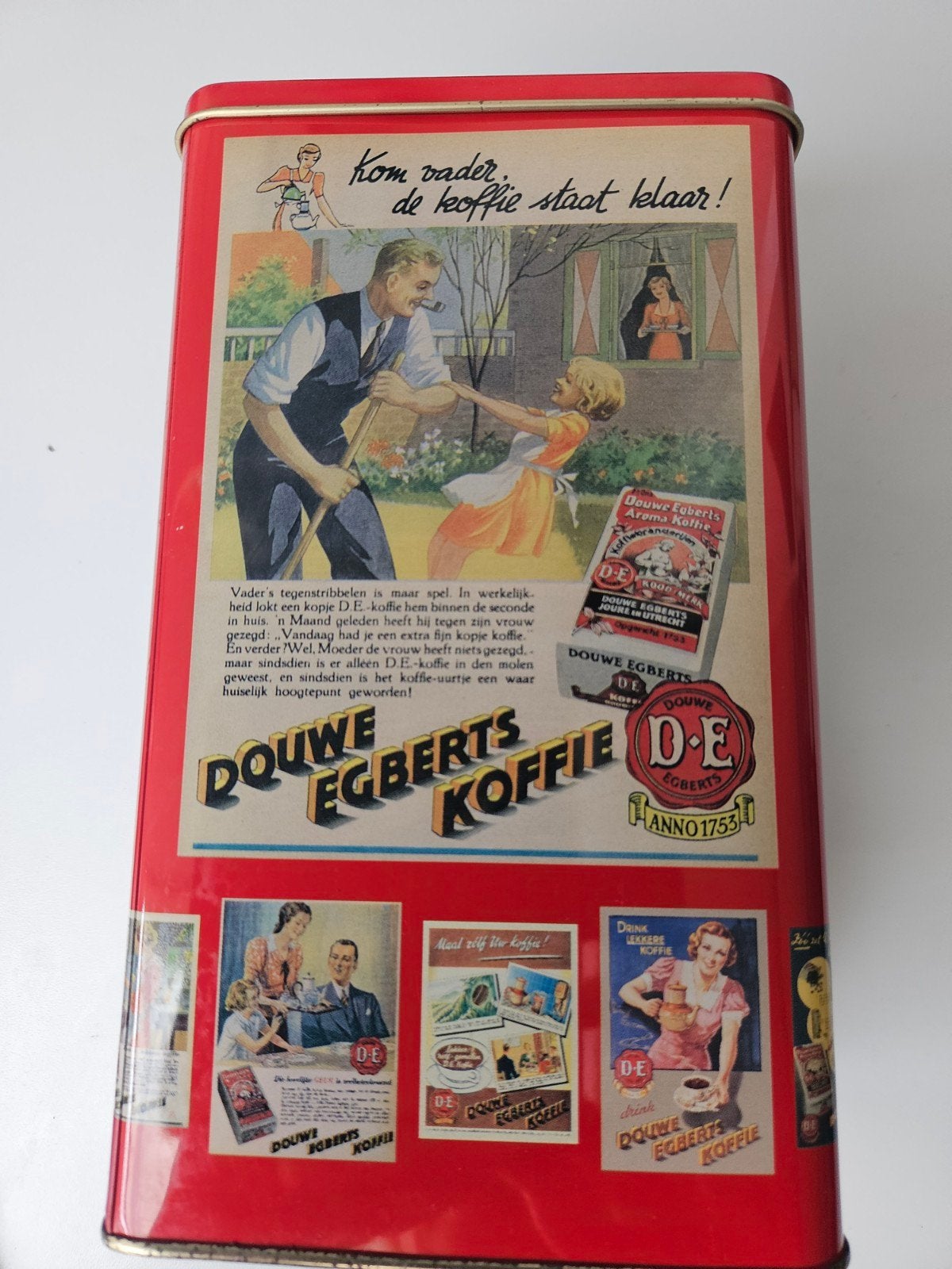 Douwe egberts blik, Verzamelen, Blikken, Ophalen of Verzenden, Zo goed als nieuw, Koffie, Douwe Egberts
