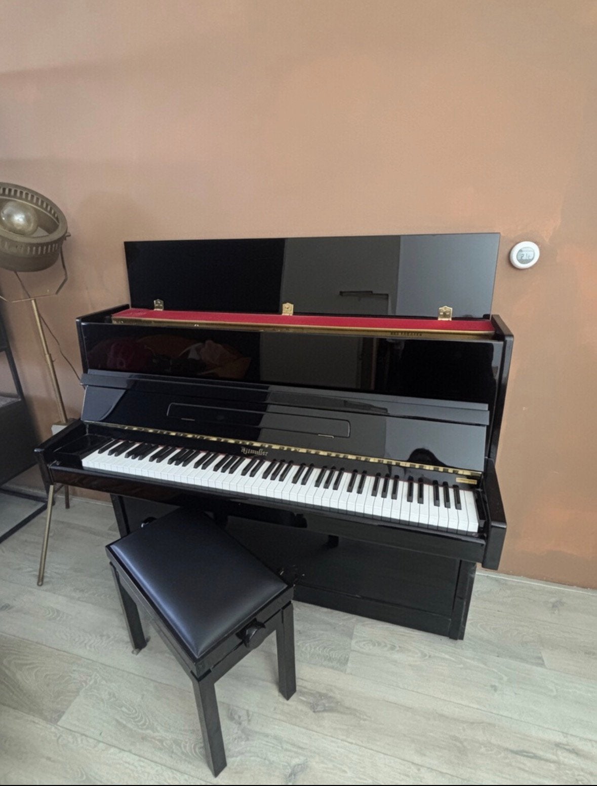 Ritmuller piano hoogglans zwart, Ophalen, Zo goed als nieuw, Zwart, Hoogglans