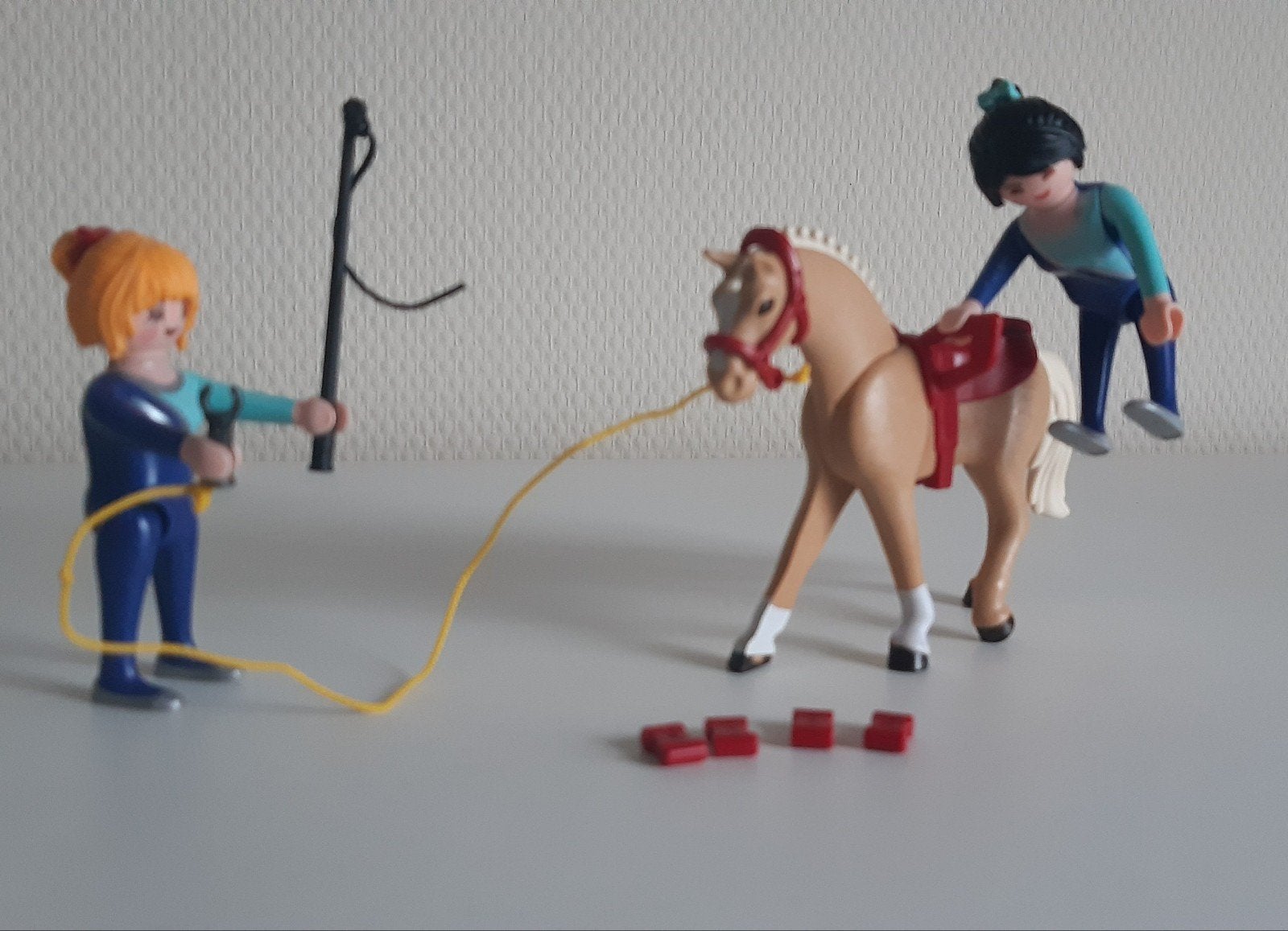 Playmobil 6933 Voltageteam met paard. (Set 422), Ophalen of Verzenden, Zo goed als nieuw, Complete set