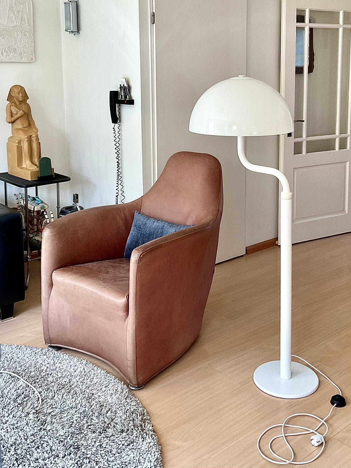 XL Vintage 70’s Mushroom Vloerlamp attr.to Joe Colombo.Ø50CM, Huis en Inrichting, Lampen | Tafellampen, Ophalen, Overige merken