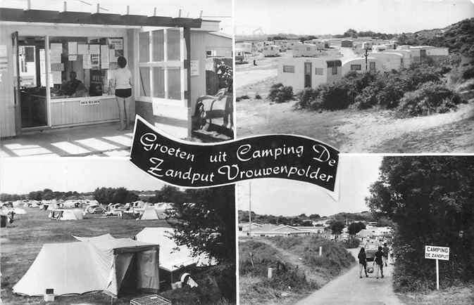 301-358-043 Vrouwenpolder Groeten uit Camping de Zandput, Verzenden, Voor 1920, Zeeland